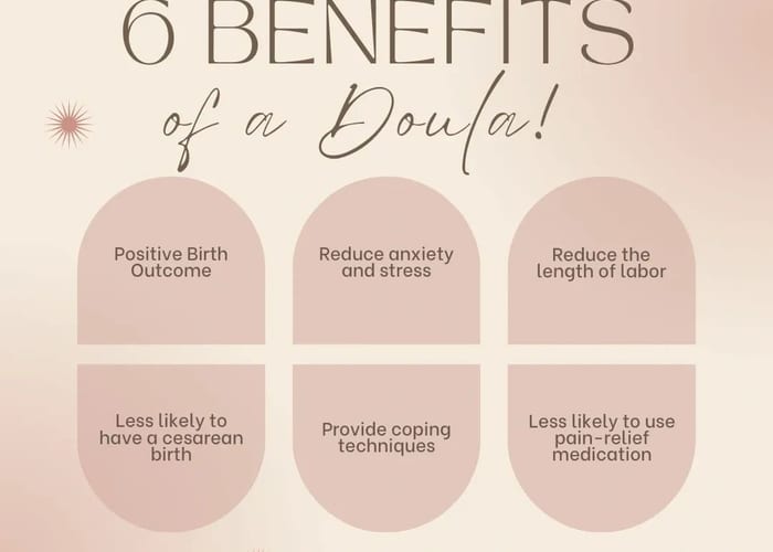 Birth doula supporting a mother during labor